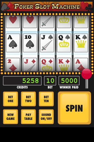 Poker Slot Machine Free screenshot 2
