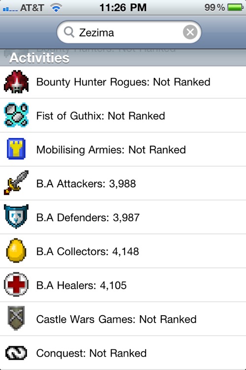 Runescape High Scores