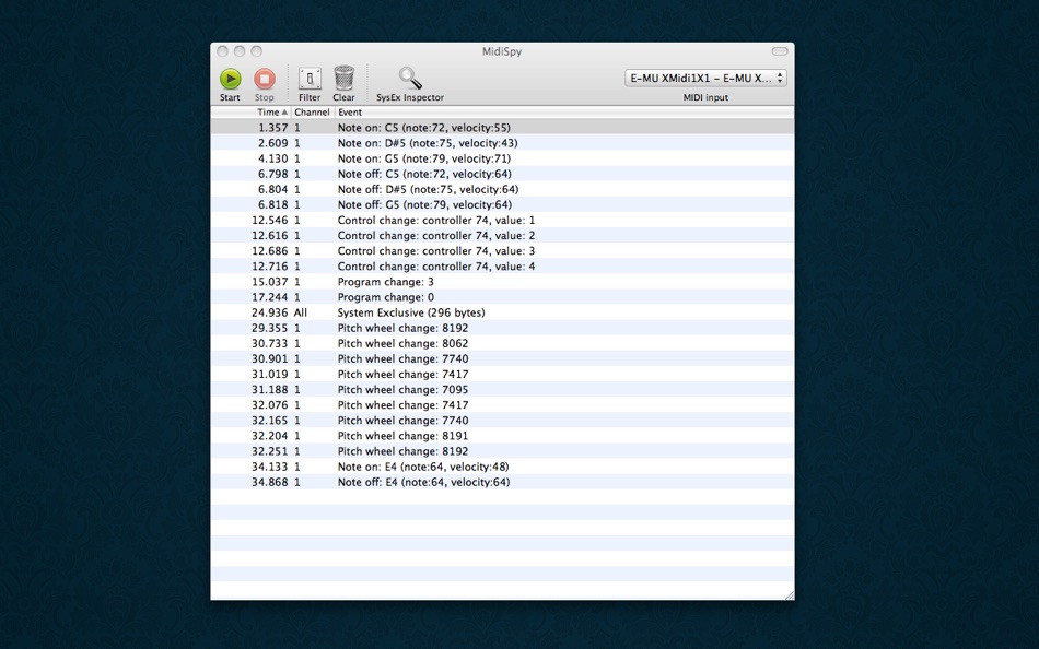 #1. MidiSpy - Midi packet capturing and diagnostics tool for Mac OS X (macOS) 由: Codelle