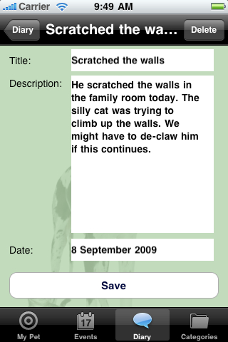 iPet Diary and Log screenshot 5