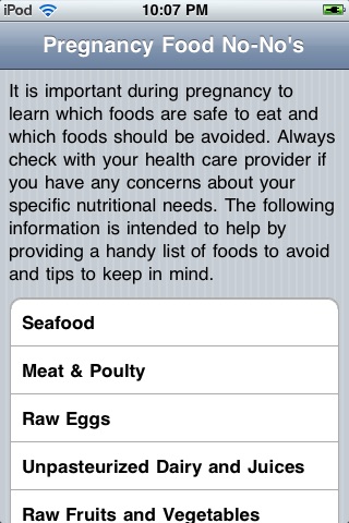 Pregnancy Food No-No's