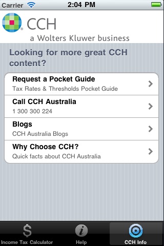 CCH Income Tax Rates Calculator Lite screenshot-4