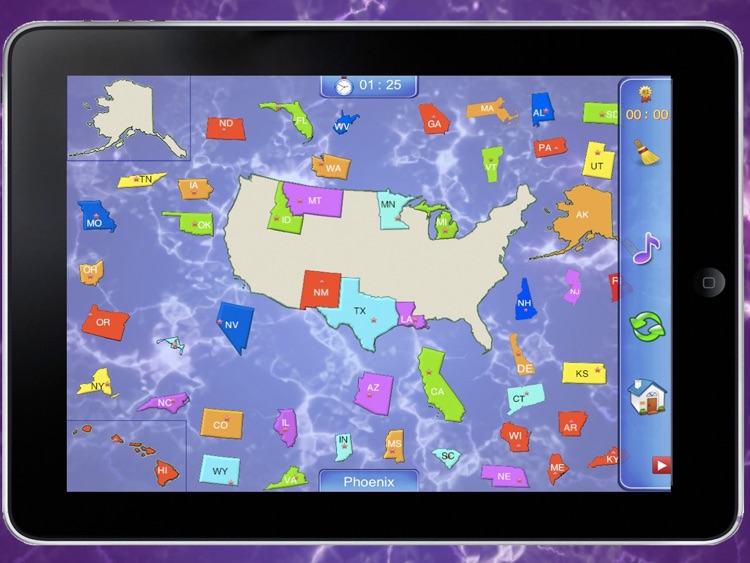 advanced Puzzle Map Of USA HD Lite