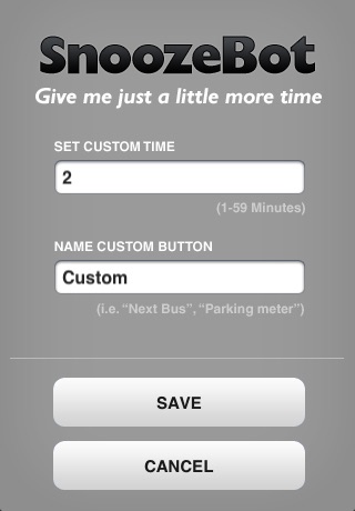 SnoozeBot - timer for sleep, workouts, cooking, etc
