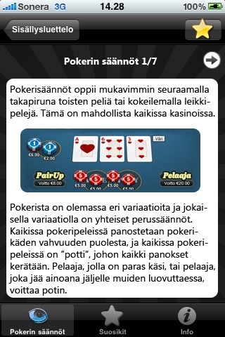 Screenshot 1 of Pokerin säännöt App