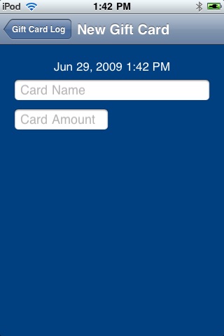 Gift Card Log screenshot 2