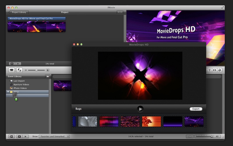 Screenshot #3 pour MovieDrops for Final Cut Pro