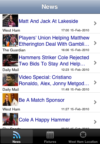 West Ham Assist app screenshot