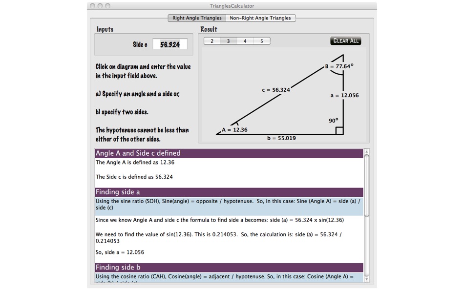 Triangles Calculator for Mac OS X - 1.1.1 - (macOS)