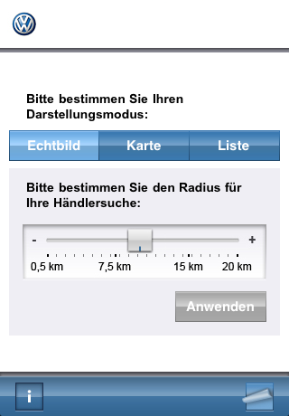 Volkswagen Händlersuche screenshot 3