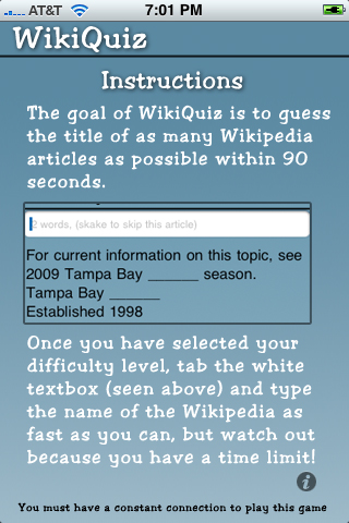 WikiQuiz Lite screenshot 3