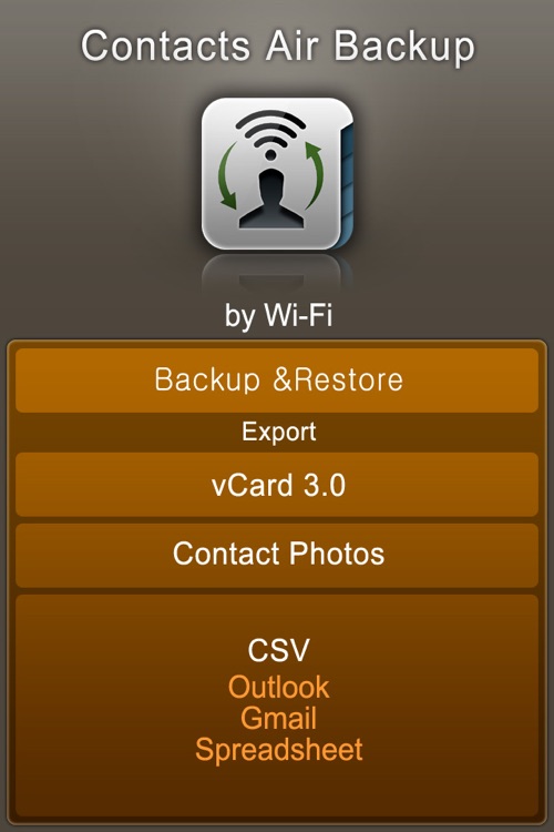 Contacts Air Backup (Backup, Restore, Export)
