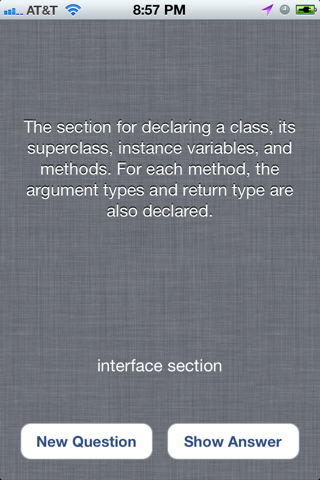Objective C Flash Cards screenshot