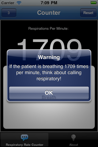 RespCount iPhone screenshot