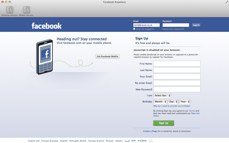 Anywhere For Facebook Business
