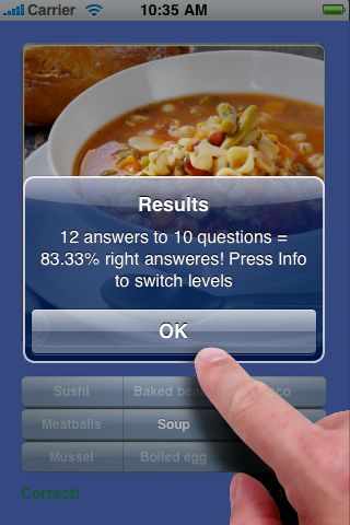 Learn English: Food Quiz screenshot 2