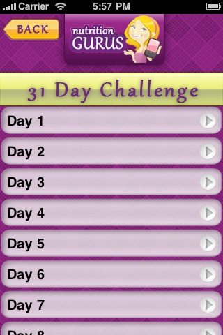 Nutrition Guru’s Eating Trainer app screenshot