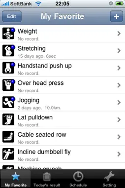 iTrainingNote screenshot 1