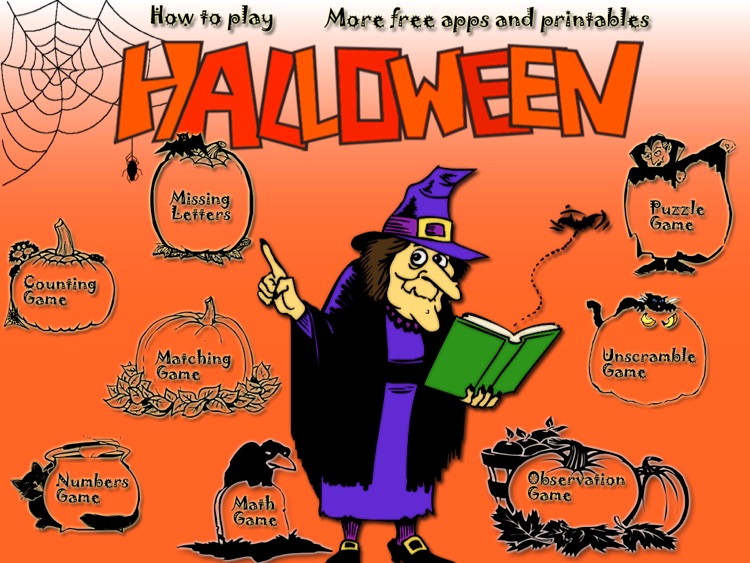 Halloween counting & words games