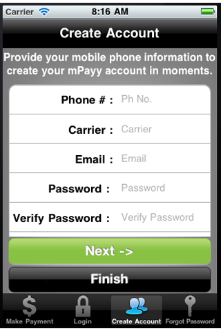 mPayy Mobile Payments screenshot 2