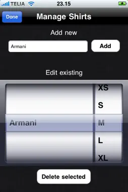ShirtSize screenshot 2