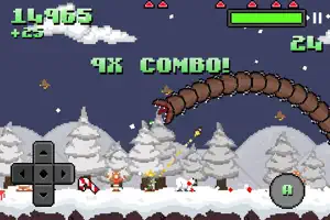 Super Mega Worm Vs Santa screenshot #1 for iPhone