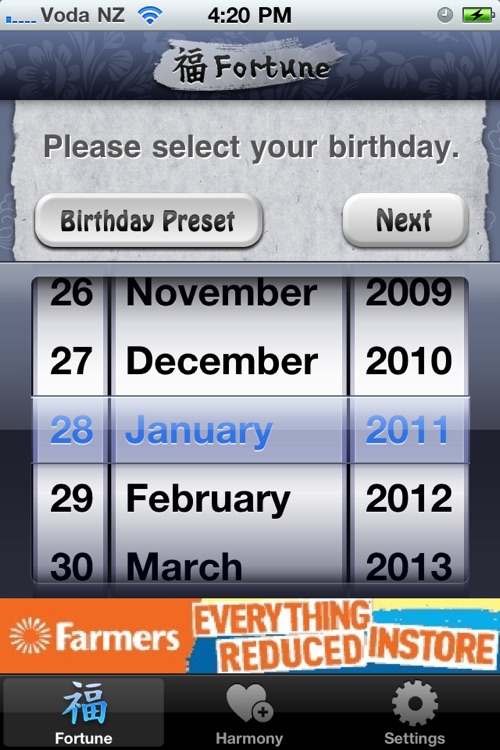 Daily Oriental Fortune Teller (iFortune)