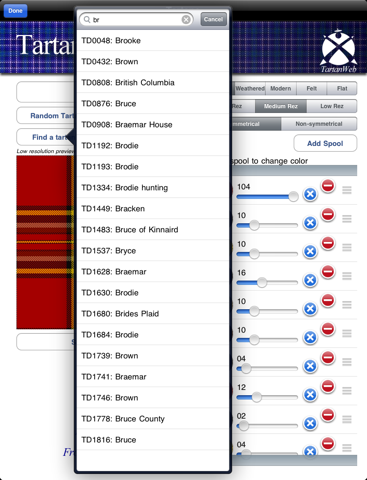 Tartans app screenshot 3