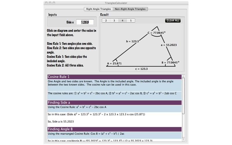 Screenshot #2 pour Triangles Calculator