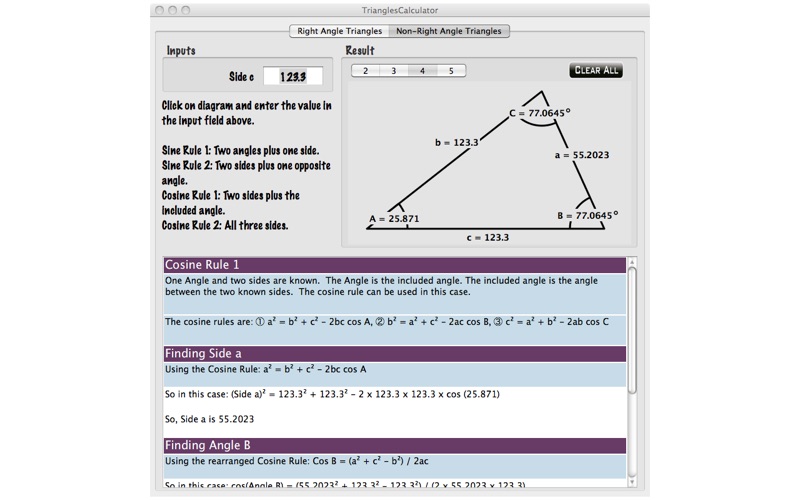 How to cancel & delete triangles calculator 3