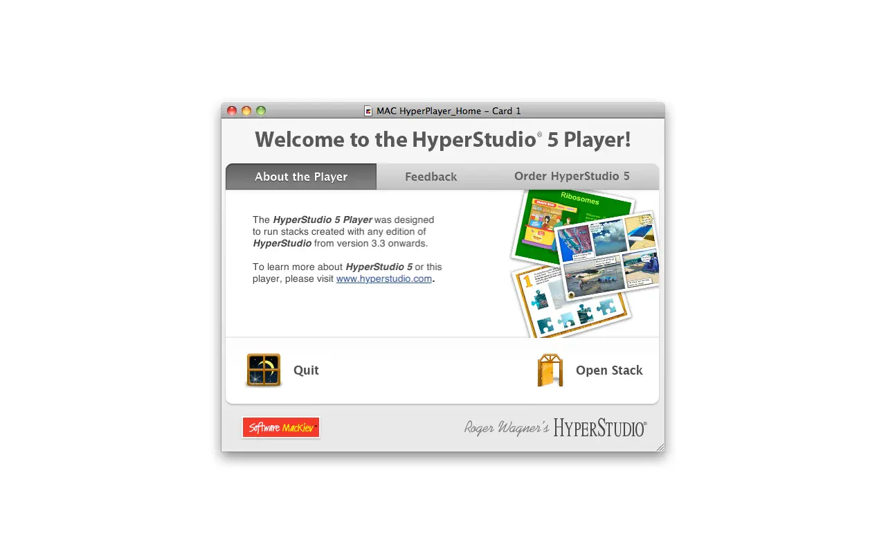 HyperStudio Player (macOS) Podle: Software MacKiev