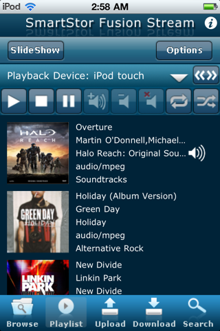 Screenshot #1 pour SmartStor Fusion Stream DLNA Digital Media App
