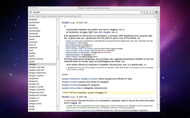 Shorter Oxford English Dict on the Mac App Store