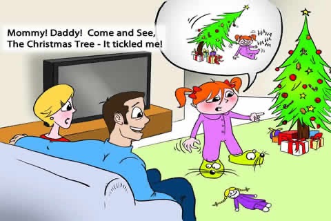 The Christmas Tree Tickled Me