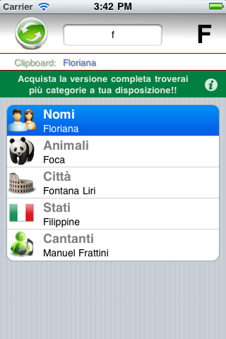 Nomi Cose Citta Soluzioni Lite screenshot 2