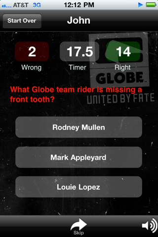 Globe Skate Trivia screenshot