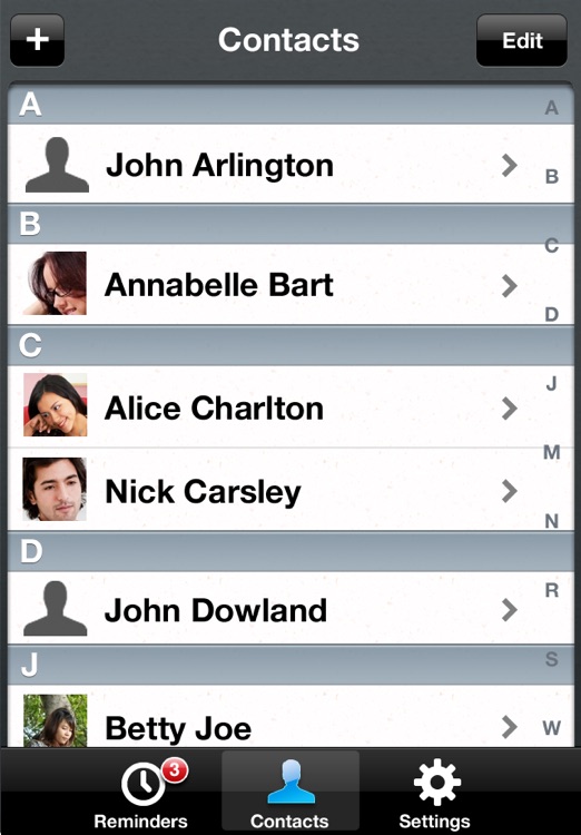 iKeepInTouch - Automated and Location-based Reminders
