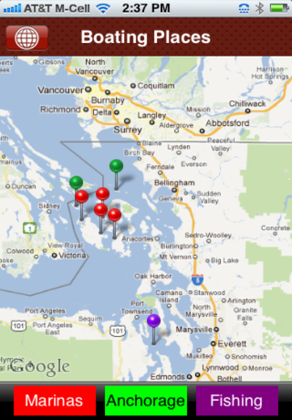 Screenshot #1 pour 9Knots Northwest Boating