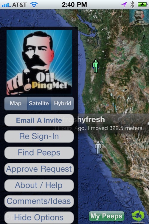 Oi! PingMe! - Locate friends on map and text them