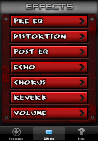 Reap DFX iPhone screenshot 4 - Music app