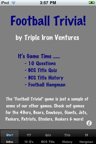 Football Trivia!