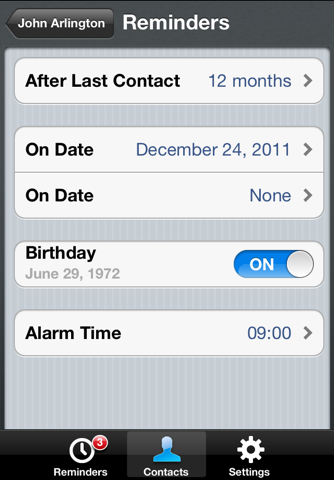 iKeepInTouch - Automated and Location-based Reminders screenshot 4