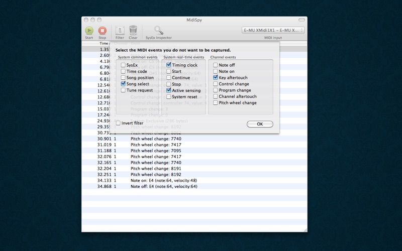 Screenshot #3 pour MidiSpy - Midi packet capturing and diagnostics tool