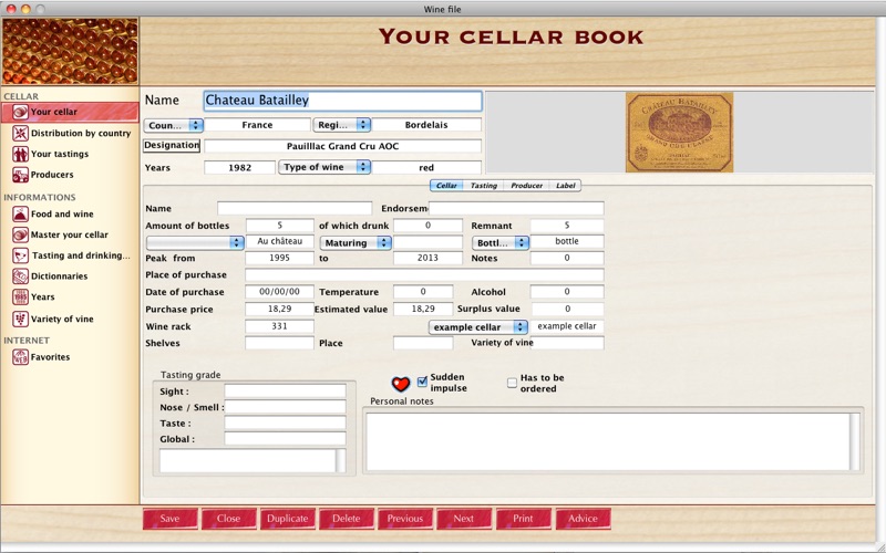 Expert Wine Cellar app screenshot 3