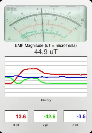 Скриншот EMF Detector на iPhone 1