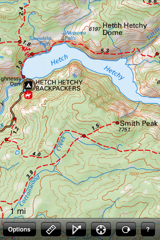 Yosemite National Park Recreation Map screenshot 4