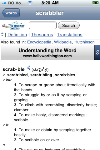 Word Finder capture d'écran du jeu