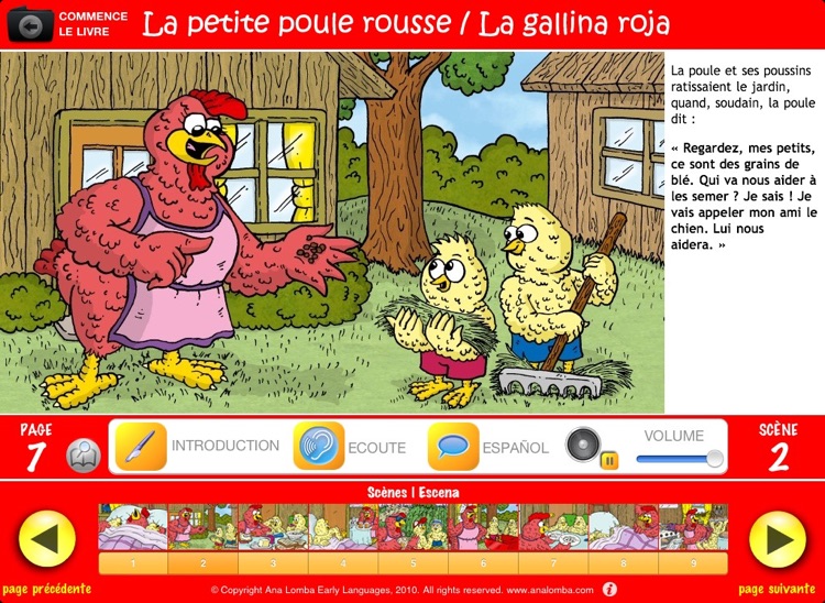 Ana Lomba – Espagnol pour les enfants : La Petite Poule Rousse (Histoire Bilingue Français-Espagnol)