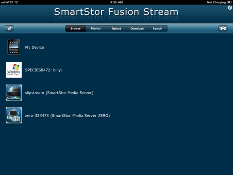 Screenshot #5 pour SmartStor Fusion Stream DLNA Digital Media App