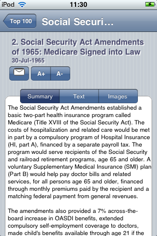 Top 100 Milestone Documents - US iPhone screenshot